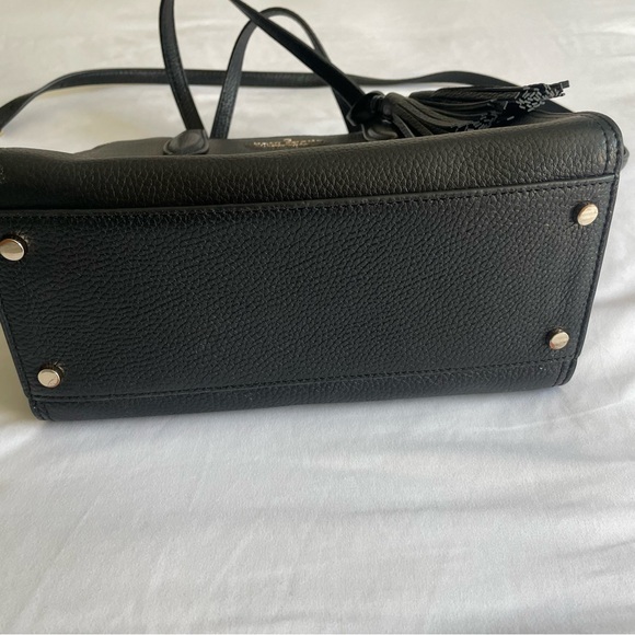 Kate Spade Rowe Small Zip Satchel Purse Crossbody Bag Pebbled Leather Classic - Picture 3 of 14